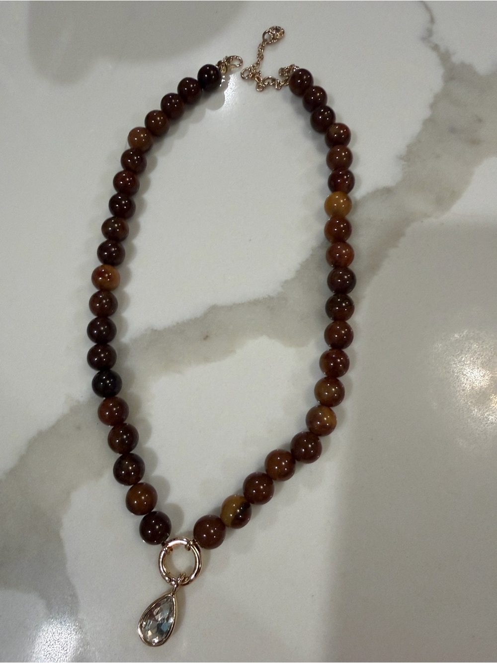 Jeanette beaded ring necklace from bauble bar-